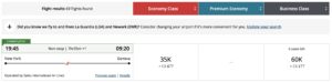 Example Business Class Award Booking With Swiss Air (JFK - GVA) via Air Canada Aeroplan.